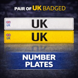 Pair of UNITED KINGDOM Badged Number Plates - Road Legal